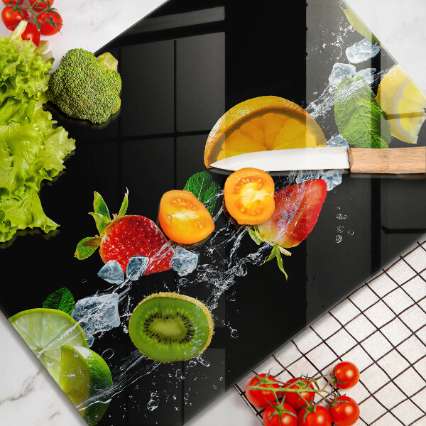 Sklenená doska na krájanie Ovocie vo vode