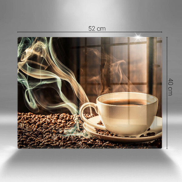 Sklenená doska na krájanie Šálka a kávové zrná