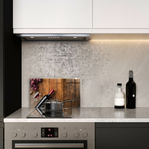 Sklenená doska na krájanie Fľaša červeného vína