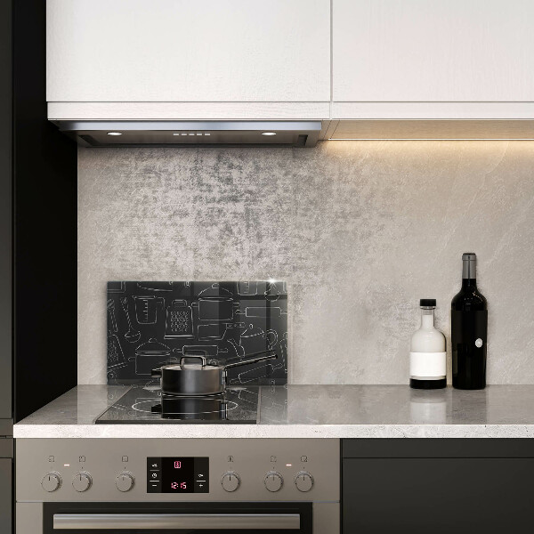 Sklenená doska na krájanie Kreslené kuchynské doplnky