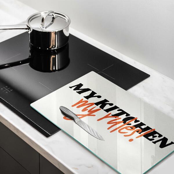 Sklenená doska na krájanie My kitchen my rules