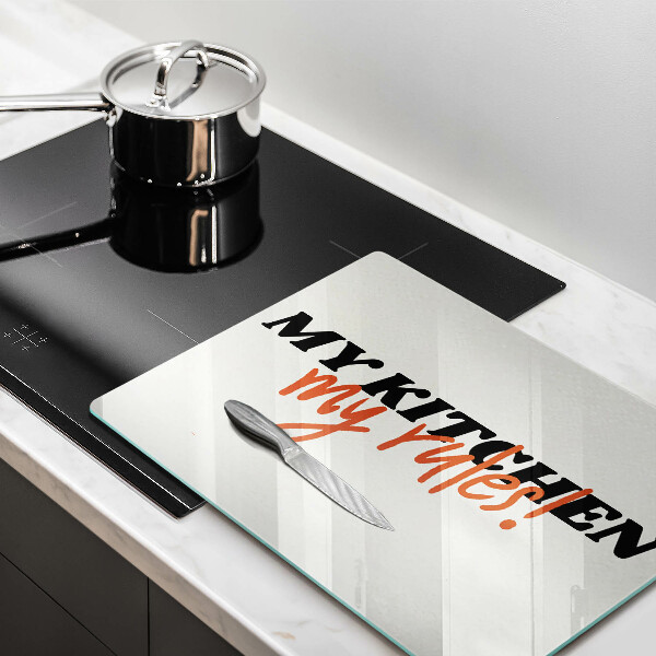 Sklenená doska na krájanie My kitchen my rules