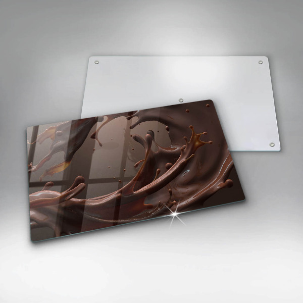 Sklenená doska na krájanie Tekutá čokoláda