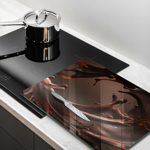 Sklenená doska na krájanie Tekutá čokoláda
