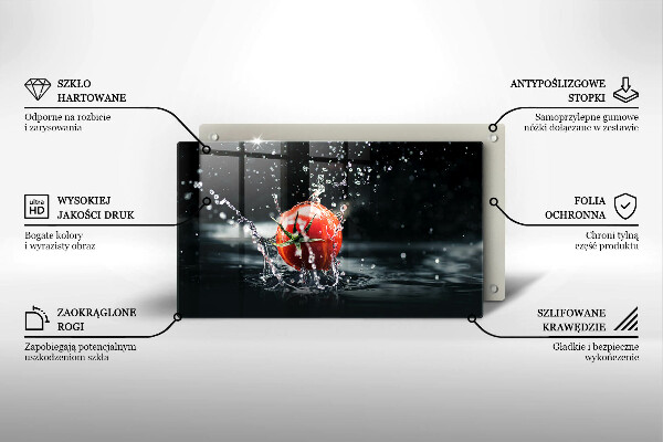 Sklenená doska na krájanie Paradajka vo vode