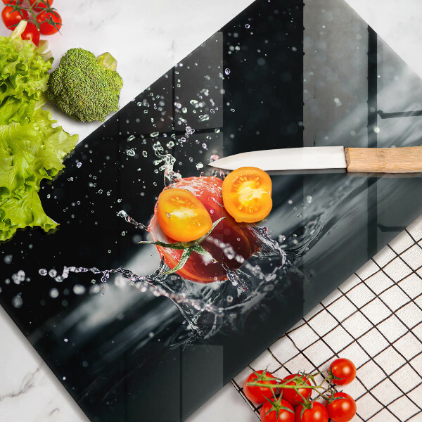 Sklenená doska na krájanie Paradajka vo vode