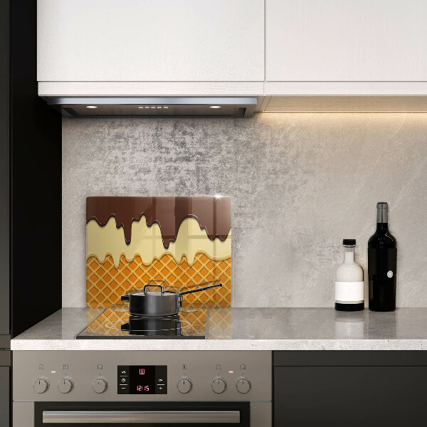 Sklenená doska na krájanie Ilustrácia kornútok zmrzliny