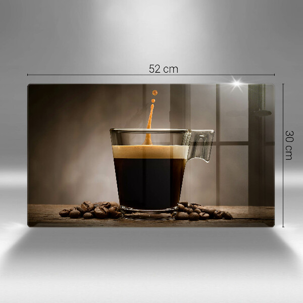 Sklenená doska na krájanie Sklo a kávové zrná