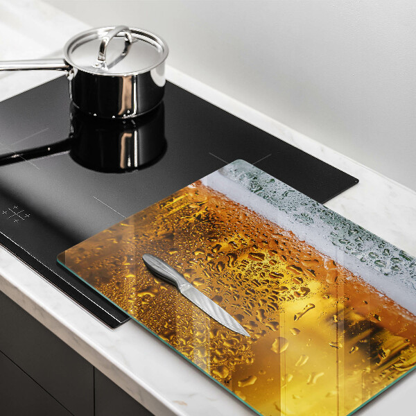 Sklenená doska na krájanie Mokrý pohár piva