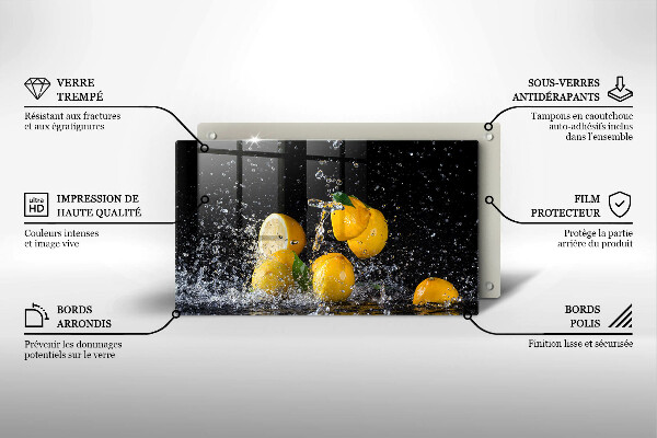 Sklenená doska na krájanie Šťavnaté citrónové ovocie