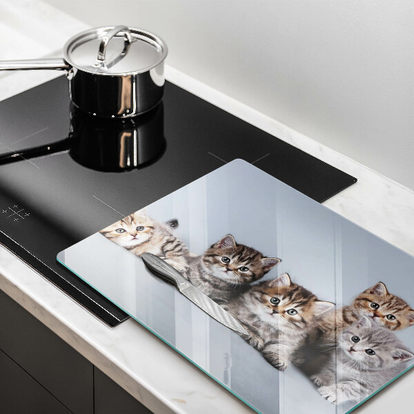 Sklenená doska na krájanie Sladké mačiatka