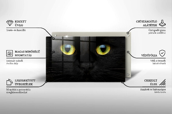 Sklenená doska na krájanie Zvieracie mačacie oči