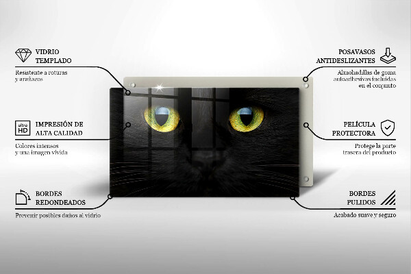 Sklenená doska na krájanie Zvieracie mačacie oči