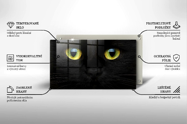 Sklenená doska na krájanie Zvieracie mačacie oči