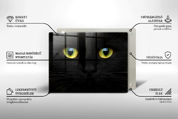 Sklenená doska na krájanie Zvieracie mačacie oči