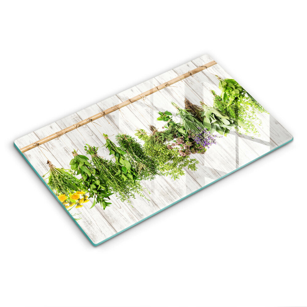 Sklenená doska na krájanie Sušené bylinky a rastliny