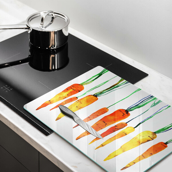Sklenená doska na krájanie Mrkva ilustrácie
