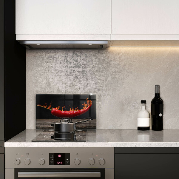 Sklenená doska na krájanie Horúca čili paprička