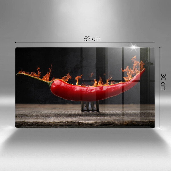 Sklenená doska na krájanie Horúca čili paprička