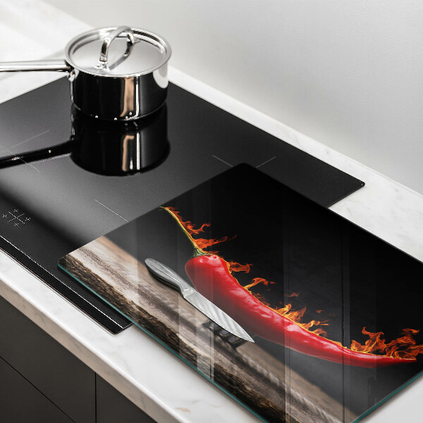 Sklenená doska na krájanie Horúca čili paprička