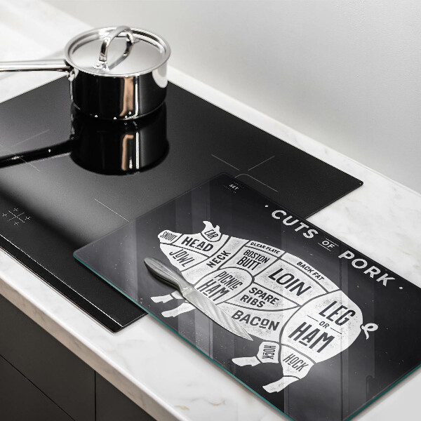 Sklenená doska na krájanie Bravčové mäso bravčové