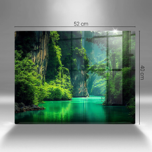 Sklenená doska na krájanie Lagúnová krajina