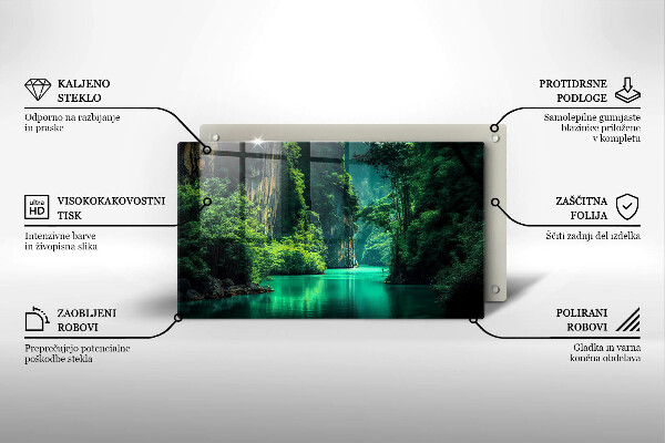 Sklenená doska na krájanie Lagúnová krajina