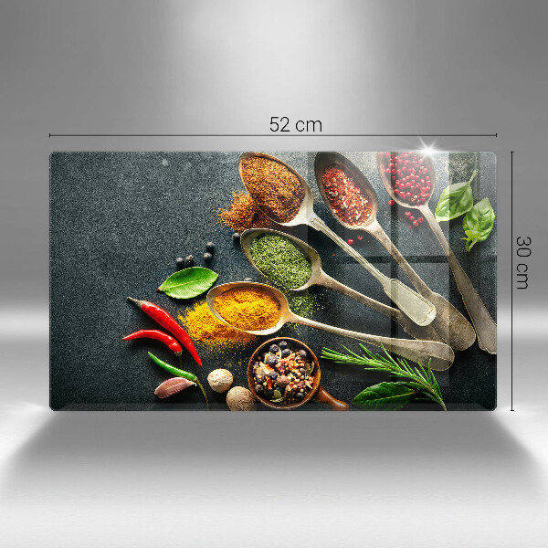 Sklenená doska na krájanie Kuchynské lyžice korenia