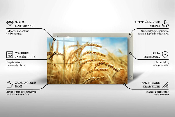 Sklenená doska na krájanie Klasy obilnín na poli