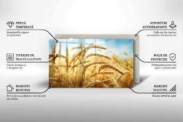 Sklenená doska na krájanie Klasy obilnín na poli