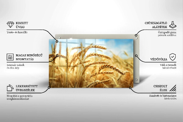 Sklenená doska na krájanie Klasy obilnín na poli