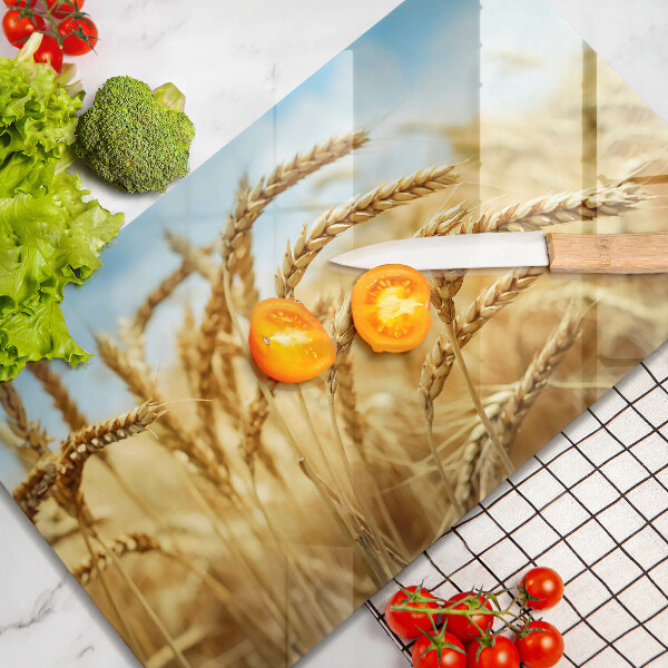 Sklenená doska na krájanie Klasy obilnín na poli