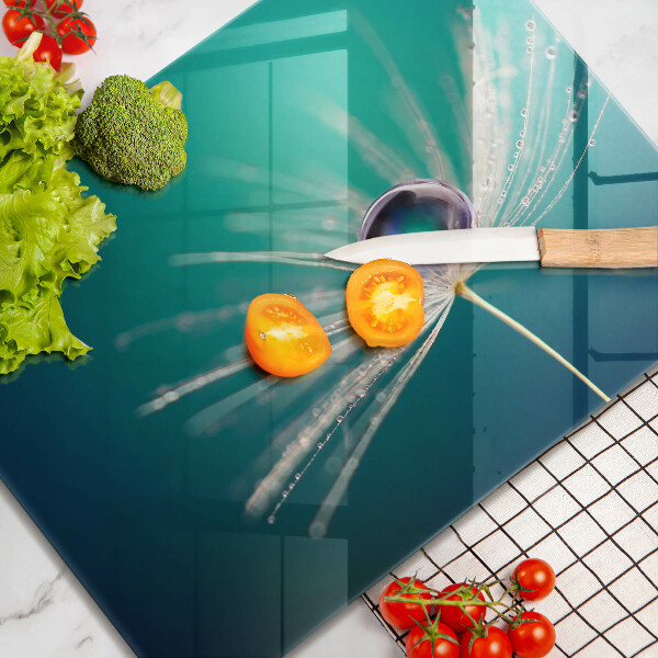 Sklenená doska na krájanie Rosa na púpave