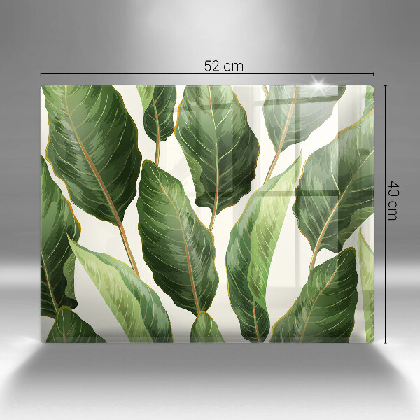 Sklenená doska na krájanie Banánové listy