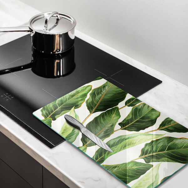 Sklenená doska na krájanie Banánové listy