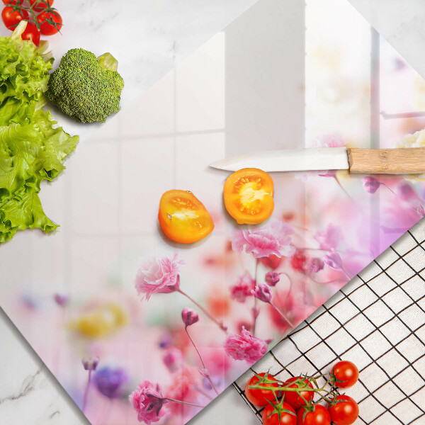 Sklenená doska na krájanie Kvetinová lúka