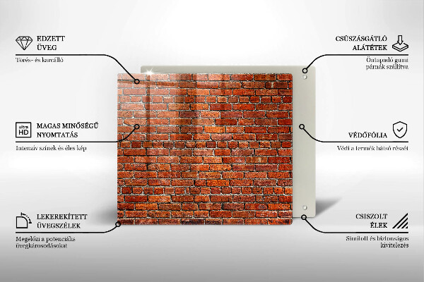 Sklenená doska na krájanie Stena z tehlovej steny