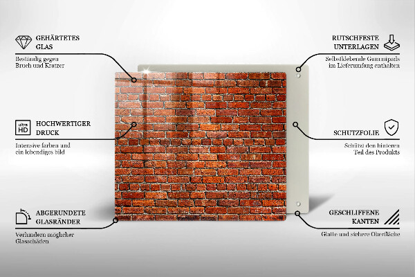 Sklenená doska na krájanie Stena z tehlovej steny