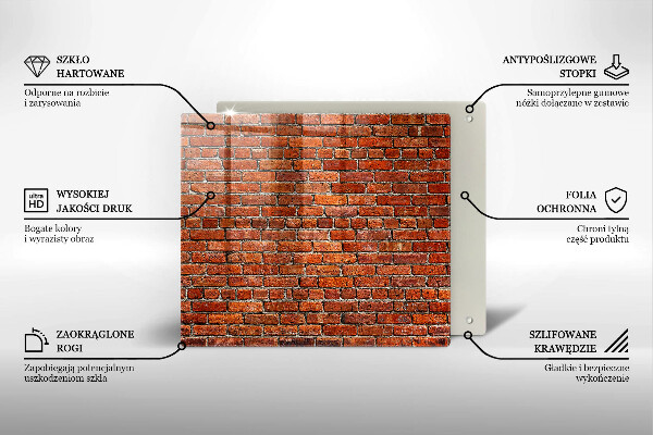 Sklenená doska na krájanie Stena z tehlovej steny