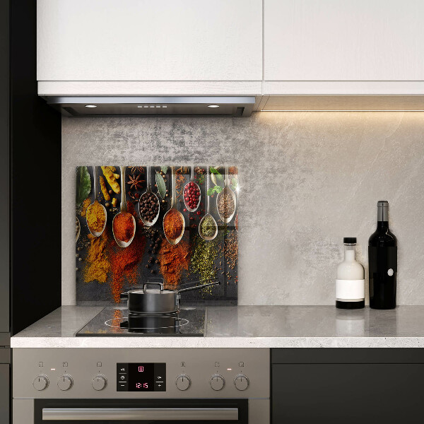 Sklenená doska na krájanie Lyžice s korením