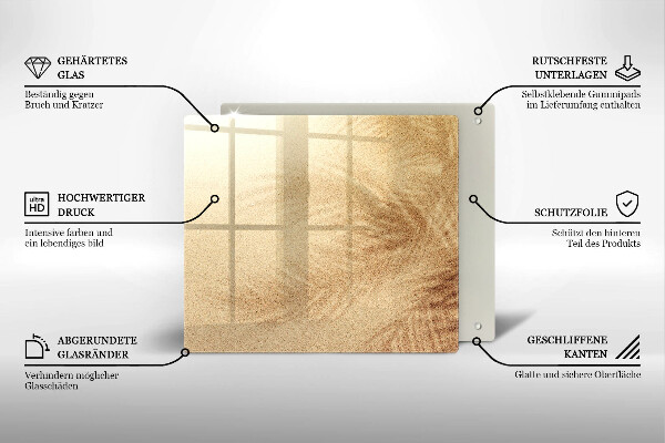 Sklenená doska na krájanie Dovolenka na pláži s pieskom