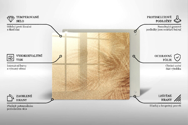 Sklenená doska na krájanie Dovolenka na pláži s pieskom