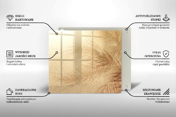 Sklenená doska na krájanie Dovolenka na pláži s pieskom