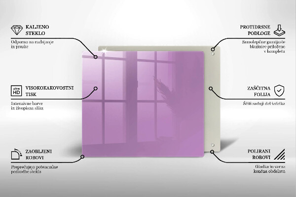 Kuchynská doska zo skla Fialová farba