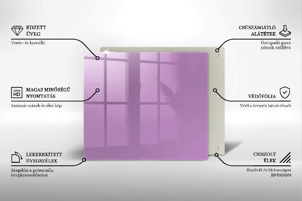 Kuchynská doska zo skla Fialová farba