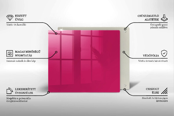 Kuchynská doska zo skla Ružová farba