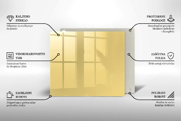 Sklenená doska na krájanie žltá