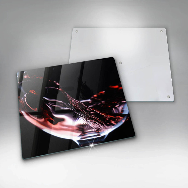 Sklenená doska na krájanie Pohárik červeného vína