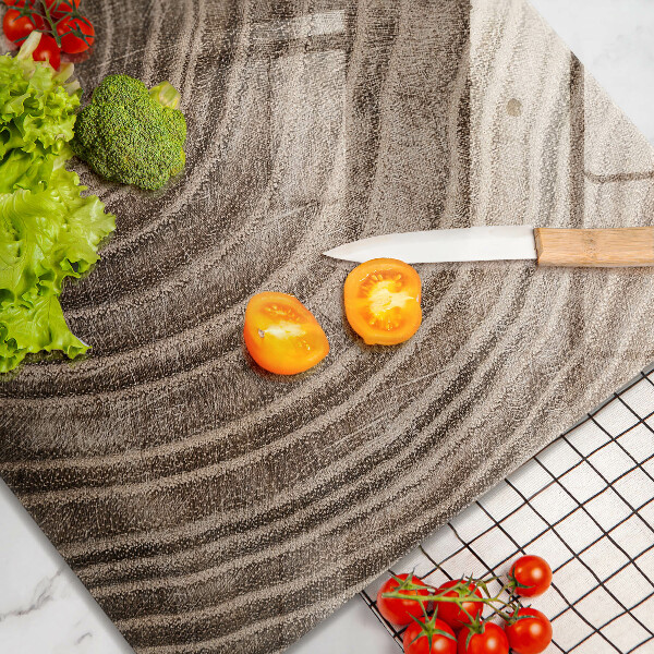 Sklenená doska na krájanie Drevené krúžky