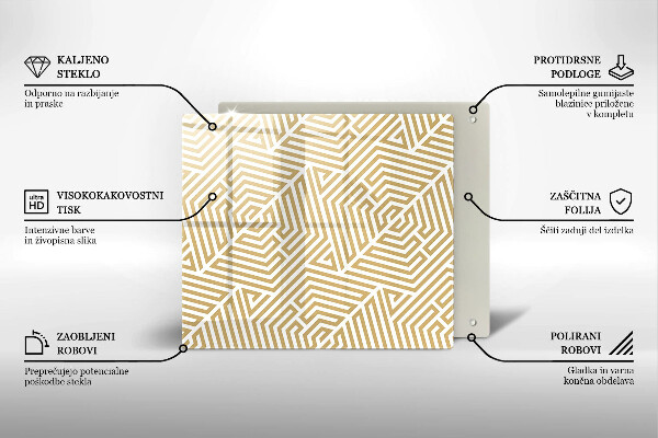 Sklenená doska na krájanie Geometrické čiary